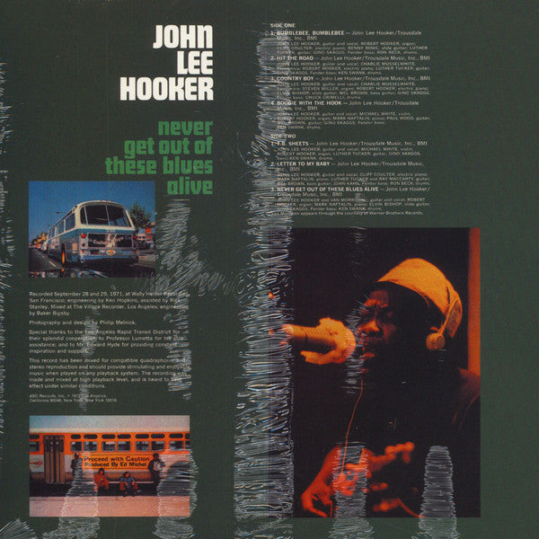 John Lee Hooker : Never Get Out of These Blues Alive (LP, Album)