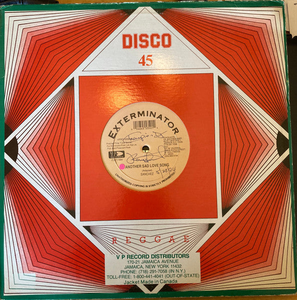 Sanchez // Sanchez / Stinger Man : Another Sad Love Song / Bumptious Girls (12")