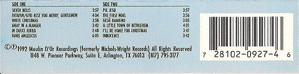 Danny Wright : Just Wright For Christmas (Cass, Album)