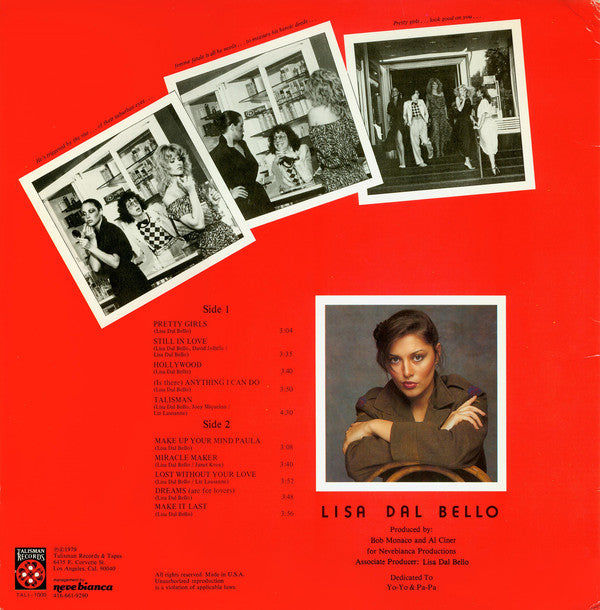 Lisa Dal Bello : Pretty Girls (LP, Album)