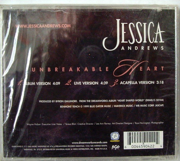 Jessica Andrews : Unbreakable Heart (CD, Single)