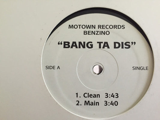 Benzino : Bang Ta Dis (12", Single)
