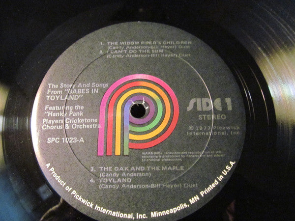 Hanky Pank Players, The Cricketone Chorus & Orchestra : The Story And Songs From "Babes In Toyland" (LP, Album)