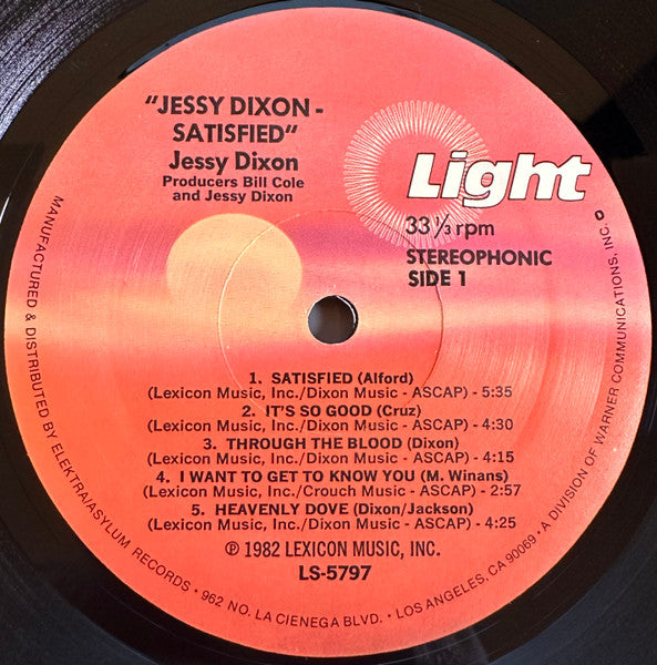 Jessy Dixon : Satisfied (LP, Album)