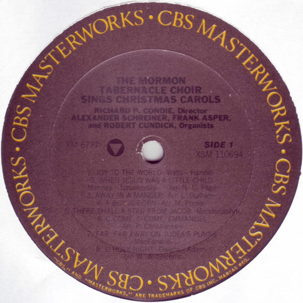 Mormon Tabernacle Choir : Sings Christmas Carols (LP, Album, RE)