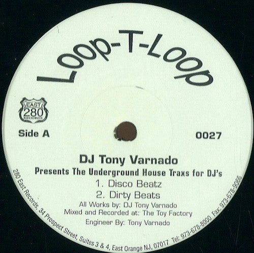 Tony Varnado : The Underground House Trax For DJ's (12")