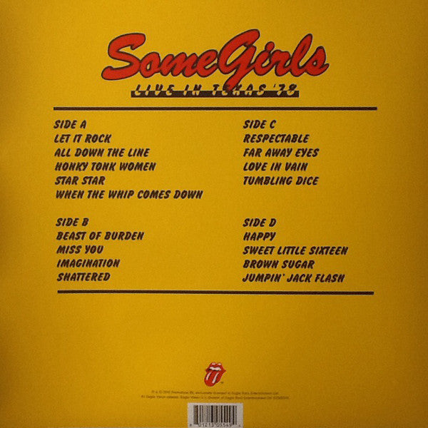 The Rolling Stones : Some Girls (Live In Texas '78) (LP, Red + LP, Yel + DVD-V, Multichannel, NTSC, Reg)