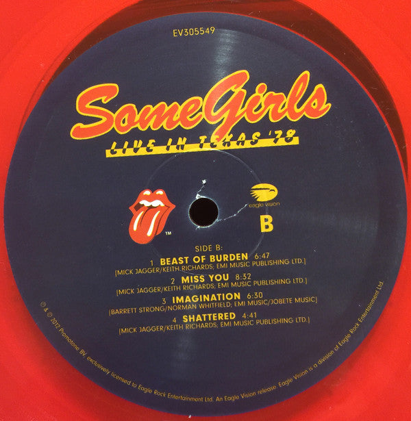 The Rolling Stones : Some Girls (Live In Texas '78) (LP, Red + LP, Yel + DVD-V, Multichannel, NTSC, Reg)