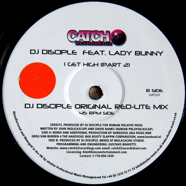 DJ Disciple : I Get High (12")