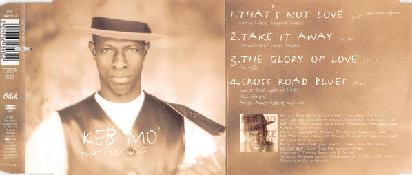 Keb' Mo' : That's Not Love (CD, Maxi)