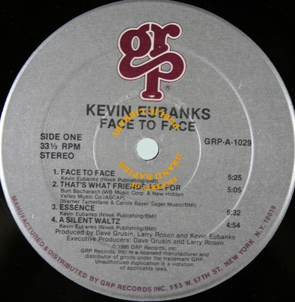 Kevin Eubanks : Face To Face (LP, Album, All)