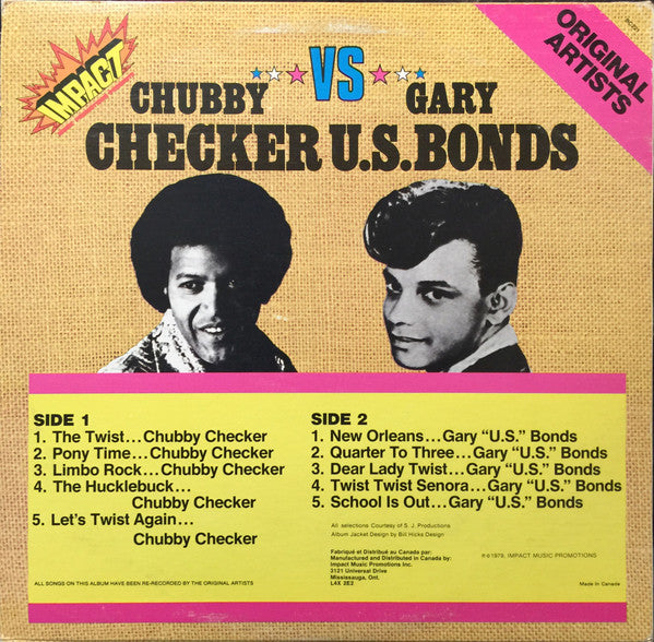 Chubby Checker, Gary U.S. Bonds : Chubby Checker Vs Gary U.S. Bonds (LP, Comp)