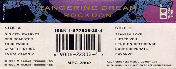 Tangerine Dream : Rockoon (Cass, Album)