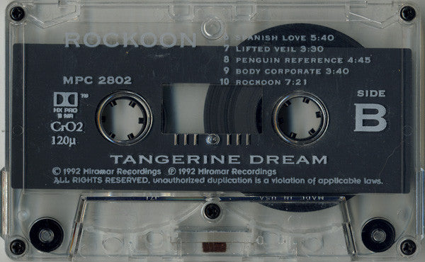 Tangerine Dream : Rockoon (Cass, Album)