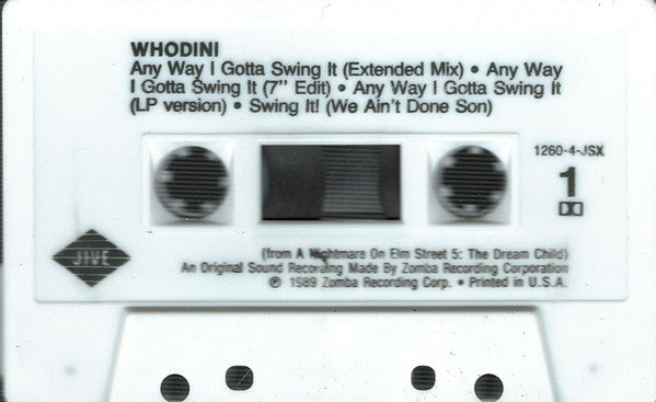 Whodini : Any Way I Gotta Swing It (Cass, Maxi, Dol)