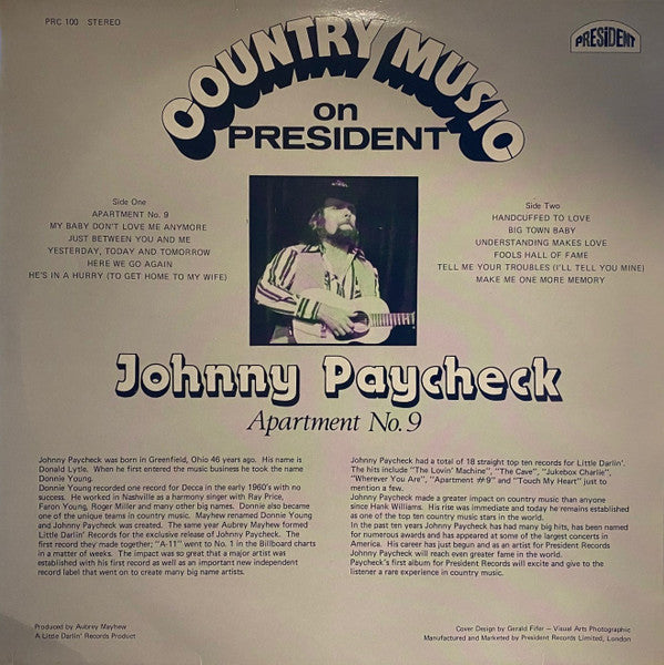 Johnny Paycheck : Apartment No. 9 (LP, Comp)