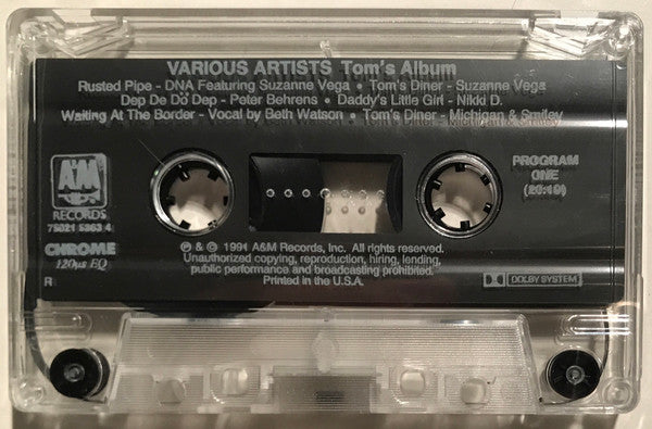 Various : Tom's Album (More Versions Of Tom's Diner Collected By Suzanne Vega) (Cass, Album, Chr)