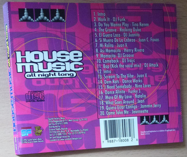 Juan C. Faxas : House Music All Night Long (CD, Mixed)