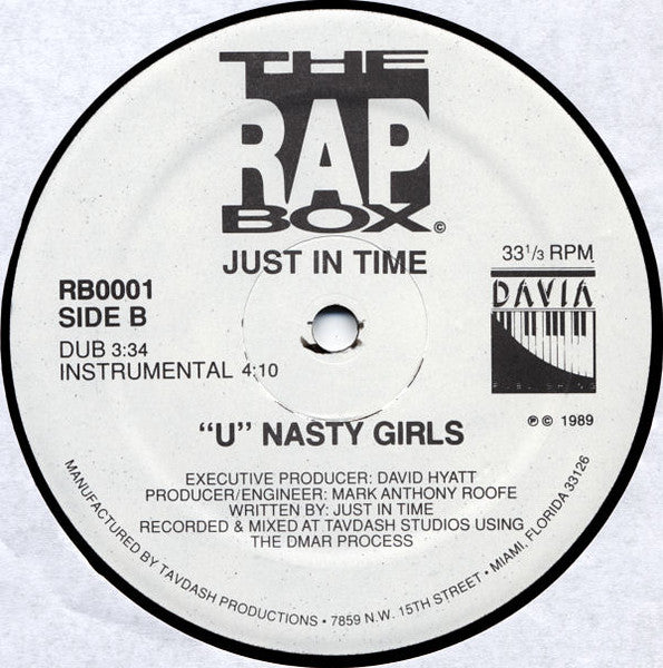 Just In Time : "U" Nasty Girls (12")