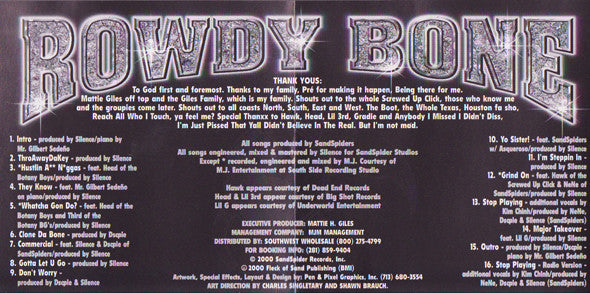 Rowdy Bone : Major Takeover  (CD, Album)