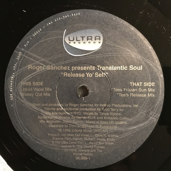 Transatlantic Soul : Release Yo'Self (12")