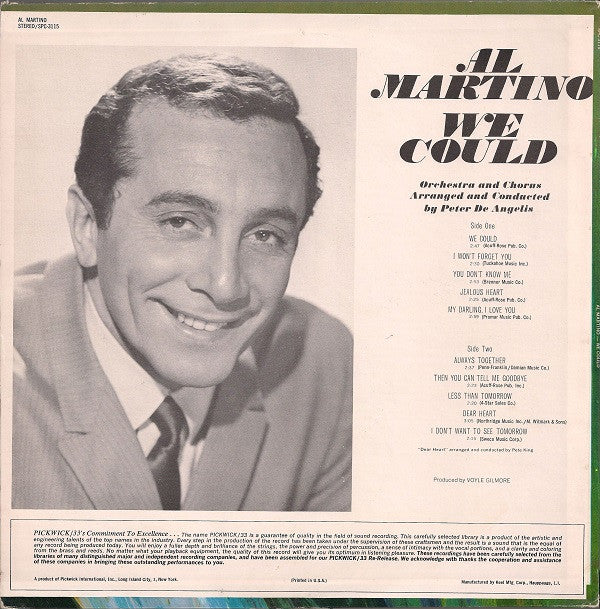 Al Martino : We Could (LP, Album, RE)