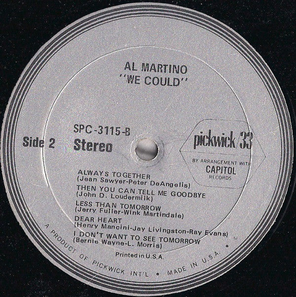 Al Martino : We Could (LP, Album, RE)