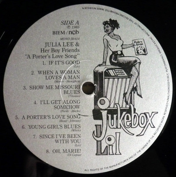 Julia Lee & Her Boy Friends : A Porter's Love Song (LP, Album, Comp, Mono)