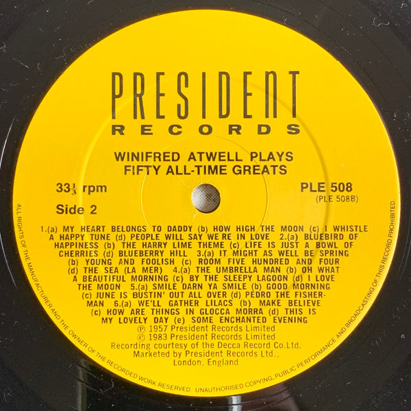 Winifred Atwell : Winifred Atwell Plays Fifty All-Time Greats (LP)