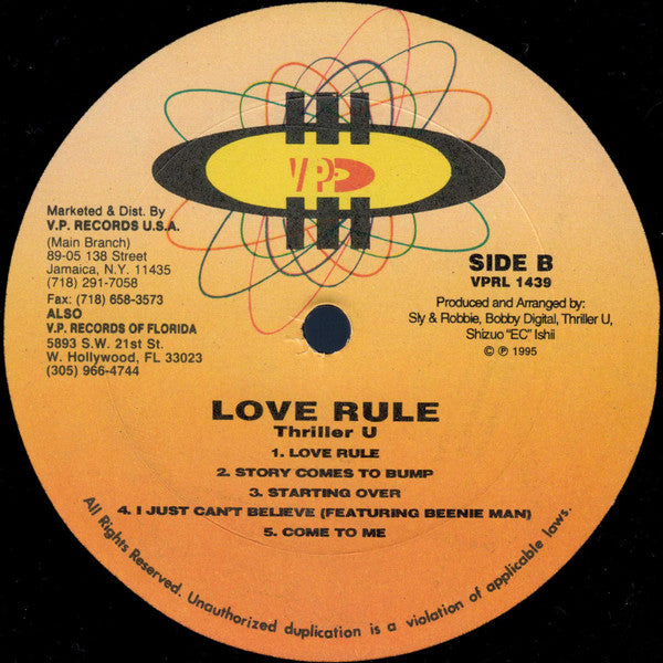 Thriller U : Love Rule (LP, Album)
