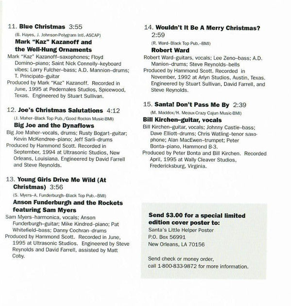 Various : Blues, Mistletoe, & Santa's Little Helper (CD, Comp)