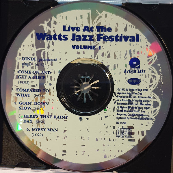 Willie Bobo / LAPD (2) / Jimmy Witherspoon / Gene Ammons, War : Live At The Watts Jazz Festival - Volume 1 (CD, Album)