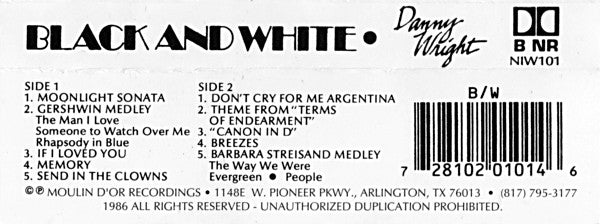 Danny Wright : Black And White (Cass, Album)