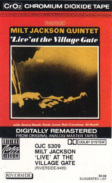 Milt Jackson Quintet : 'Live' At The Village Gate (Cass, Album, RE, RM)