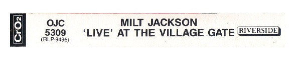 Milt Jackson Quintet : 'Live' At The Village Gate (Cass, Album, RE, RM)