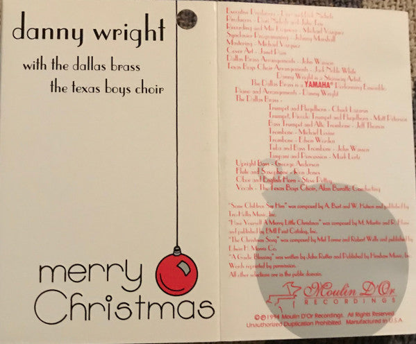 Danny Wright With Dallas Brass, Texas Boys' Choir : Merry Christmas (Cass, Album)