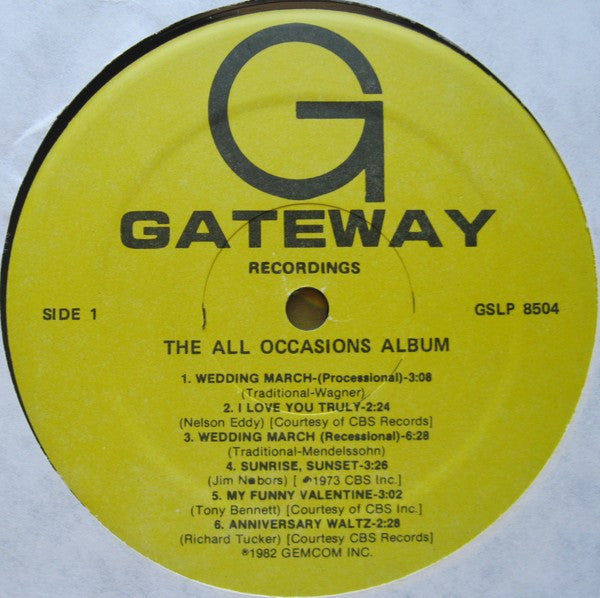 Various : The All Occasions Album (LP, Comp)