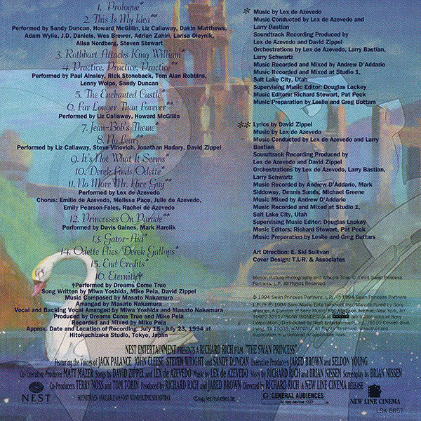 Lex De Azevedo / David Zippel : The Swan Princess (The Animated Classic Soundtrack) (CD, Album)