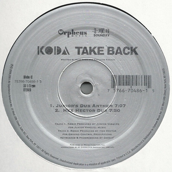 Kumi Koda : Take Back (2x12")