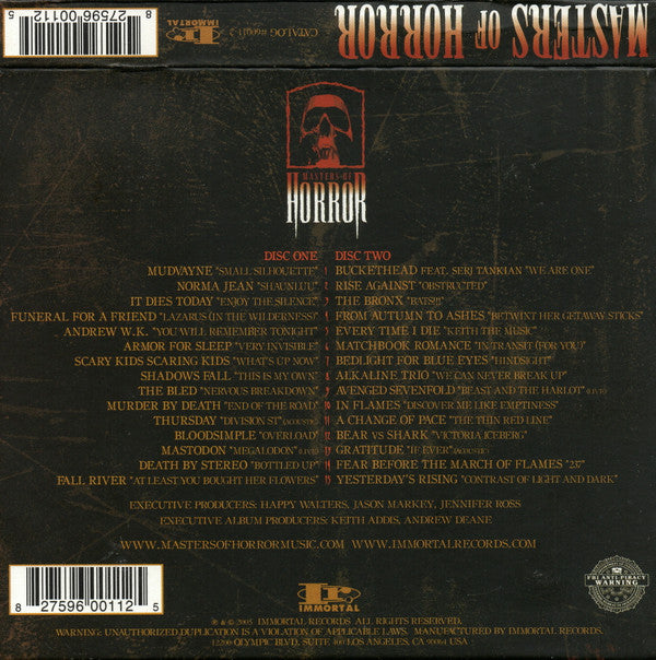 Various : Masters Of Horror (2xCD, Comp)