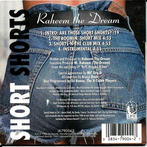 Raheem The Dream Featuring MC Shy D : Short Shorts (CD, Single)