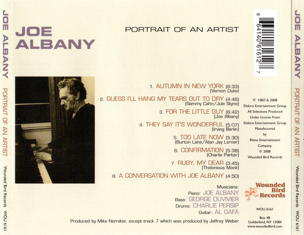 Joe Albany : Portrait Of An Artist (CD, Album, RE)
