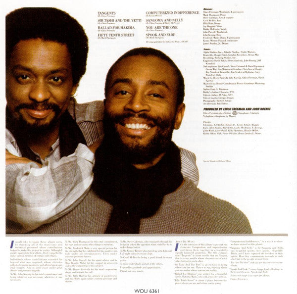 Chico Freeman Featuring Bobby McFerrin : Tangents (CD, Album, RE)