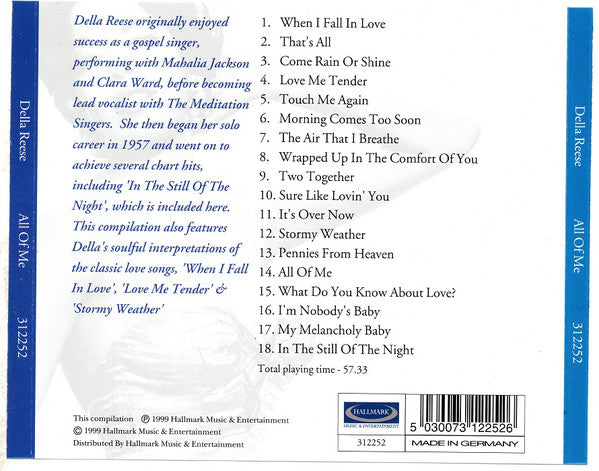 Della Reese : All Of Me (CD, Comp)