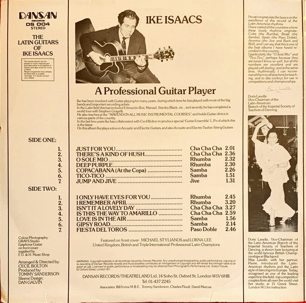 Ike Isaacs : The Latin Guitars Of Ike Isaacs (LP, Album)