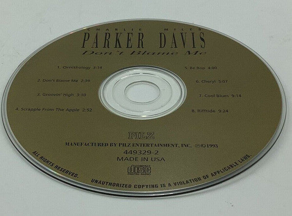 Miles Davis, Charlie Parker : Don't Blame Me (CD, Comp, RM)