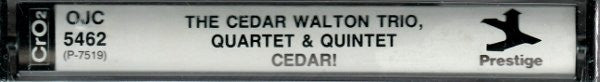 The Cedar Walton Trio*, Quartet* & Quintet* : Cedar! (Cass, Album, RE, RM)