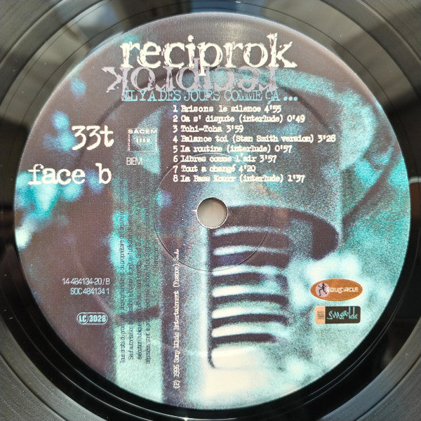 Reciprok : Il Y A Des Jours Comme Ca... (LP, Album)