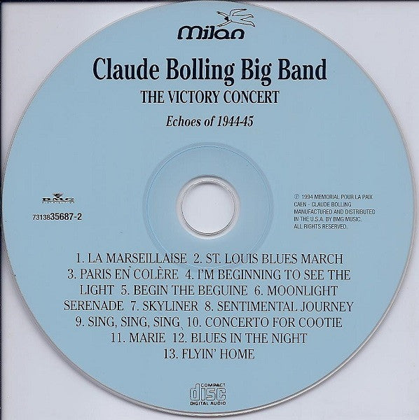 Claude Bolling Big Band : The Victory Concert: Echoes Of 1944-45 (CD, Album)