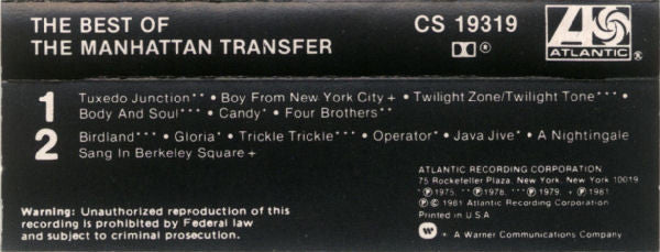 The Manhattan Transfer : The Best Of The Manhattan Transfer (Cass, Comp)